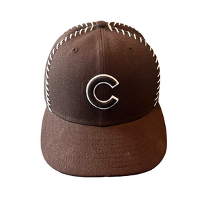 New Era Dark Brown Cap Chicago Cubs Size 7 1/4